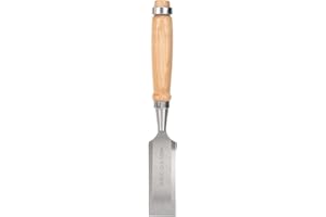 HILILAND Scalpello professionale per legno Cr-V 32mm, robusto scalpello piatto per intaglio del legno in acciaio al cromo vanadio, strumenti per la lavorazione del legno