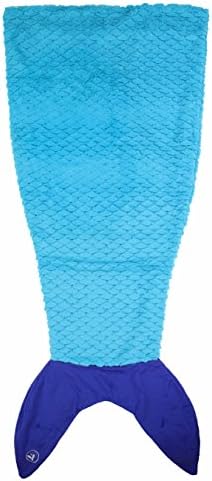 Limeapple Girls Mermaid Tale Plush Faux Fur Sleeping Bag (Turquoise)