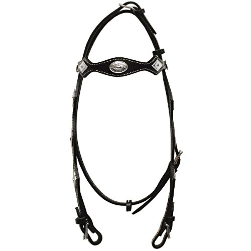 Argys-Art-Unisex-Western-Cob-Headstall-Black