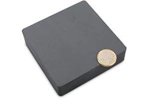 THE MAGNET SHOP Quadermagnet 100,0 x 100,0 x 25,0 mm Y30 Ferrit - hält 17,6 kg,Blockmagnet, Magnetblock, Bastelmagnet
