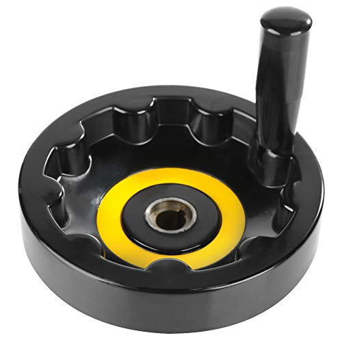 Drehmaschine Handrad, 16 * 160 hintere Welligkeit Kunststoff Handrad mit klappbaren Drehgriff für Fräsmaschine, Drehmaschinen, Schleifmaschinen