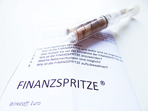Geldgeschenk Verpackung „Finanzspritze“ für Geburtstag Hochzeit, Geld schenken - 2