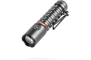 NEBO Torchy 2K 2,000 Lumen LED USB Rechargeable Torch - Up To 30 Hours Charge Camping & Work With 5 Light Modes, Removal Steel Belt/ Pocket Clip, Mag Dock USB Charger, Water Resistant