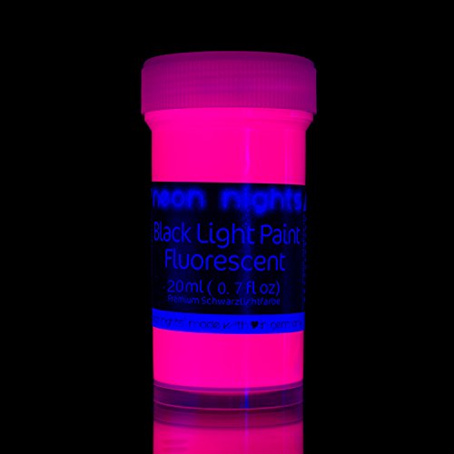 neon nights Fluoreszierende Schwarzlicht Farben für Kunst und Wohnraum | Leuchtfarben mit Glow-Effekt unter UV-Licht | 8 x 20ml Neon-Farben - 6