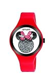 Disney Minnie Mouse Damen-Armbanduhr By am: PM dp155-u534 rot Silikon Gurt