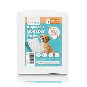 PAWPANG Disposable Dog Diaper Liners Booster Pads for Male & Female Dogs, 100ct, 4 Sizes Variations, Doggie Diaper Inserts fit Most Types of Dog Diapers - Pet Belly Bands & Male Wraps (Small)