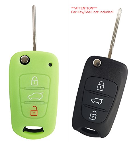 CK+ Funda para llave de coche Kia, de Silicona, para Rio, Ceed, Picanto, Optima, Carens