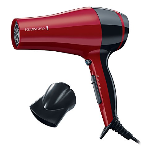 Remington Pro Dry D3080 Secador de Pelo, Secador Iónico, Concentrador, 2000 W, Cerámica Antiestética, Rojo