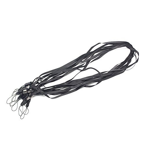 Eplayer ® 10 Schlüsselbänder, für Ausweise/Mobiltelefone, Schwarz - 2