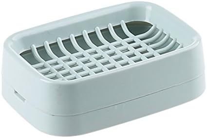 BYCLING Drain Double Creative Plastic Travel Grey Soap Box Soap Dishes Soap Holder for Shower, Bathroom, Tub And Kitchen Sink