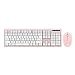 Produktbild bloatboy Kabellose Tastatur und Maus Set - 2,4 GHz USB Ultra Dünne Tastatur Maus Für Smart-TV, Laptop, Computer, PC, Tablet, Desktop, Windows XP / 7/8/10 (Pink)