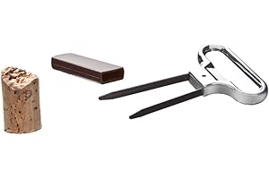 Vacu Vin Korkenzieher mit Klingen 68405606 – Ideal für brüchige alte Weinkorken, Spangenkorkenzieher, Perfekt um alte Weinflaschen und Raritätenweine zu öffnen