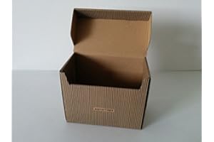 ANBOBO PapierTiger Karteikasten Streifen A5 Kartonage braun (5 Stück)