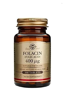 Solgar Folacine 400 mcg (Vitamine B9) 100 Comprimés