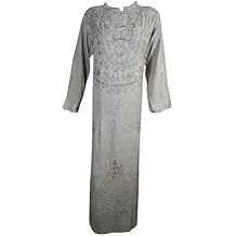 Mogul Interior Gypsy Maxi Dresses Oversized Loose Rayon Boho Dress Summer