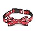 Produktbild BeesClover Weihnachtsmuster, verstellbare Fliege, Halsband mit Schleife, Kleidung für Hunde und Katzen, rot, XS