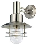 Schutzart IP:44 Action Außenleuchte Outdoor-line, 1-flammig Serie Ferry, 1 x E27 / 46 W, 22 x 32,4 x 26 cm, edelstahl gebürstet roh 472401970000