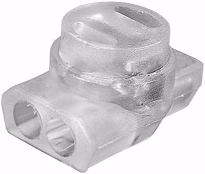 Zexum 4140 2 Way Gel Filled Crimp Cable Wire Connector Crimps, White, 100-Piece
