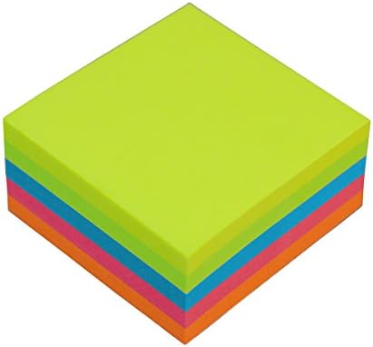 Classmaster 22RPC Repositionable Stick-On Notes 250 Sheets, 50 mm Length x 50 mm Width, Neon