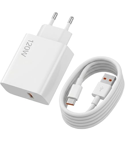 Caricatore 120W Hypercharge Per Xiaomi Con Cavo 6A 1m, Ricarica Veloce Per 13T, Note 13 Pro, Poco X5 Pro E Altri
