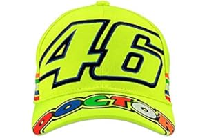 VR46 Valentino Rossi #46 Kids Childrens Baseball Cap MotoGP Vale Yellow Limited - Yellow - One size