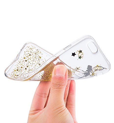 iPhone 7 Plus Hülle,iPhone 7 Plus Case Cover,Sunroyal iPhone 7 Plus Transparent Sparklers Hülle TPU Case Schutzhülle Silikon Crystal Case Durchsichtig,Rosa Glänzend Glitzer Kristall Luxus Bling Star Ultradünnen Kratzfeste TPU Bumper Mädchen Fee TPU Silikon Schutz Handy Hülle Case Tasche Etui Bumper für Apple iPhone 7 Plus (5.5 Zoll)-Pink - 5