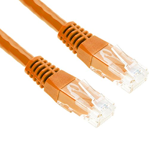 GizzmoHeaven 0,5M Orange Cat5e LAN Kabel RJ45 Patchkabel Cat 5 Enhanced Ethernet Netzwerkkabel für Router Modem Switch 1000 Mbit/s UTP RJ-45 - 0,5 Meter - Orange