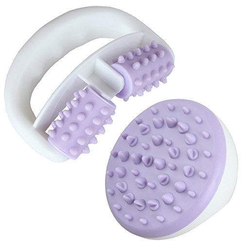 ANTI CELLULITE MASSAGER MITT BRUSH + ROLLER SET. Home Celulitis Reducing & Reduction Treatment For Legs, Thighs & Arms - #1 Body Brush Machine Or Fascia Blaster + Works Great With Cellulite Cream