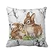 Produktbild Tohole Ostern super weich Kopfkissenbezug Hauptdekoration Sofa Umarmung Deluxe Kopfkissenbezüge Mikrofaser Kissenbezüge weichen gemütlichen Wrinkle Fade Fleckenbeständig 45 x 45 cm