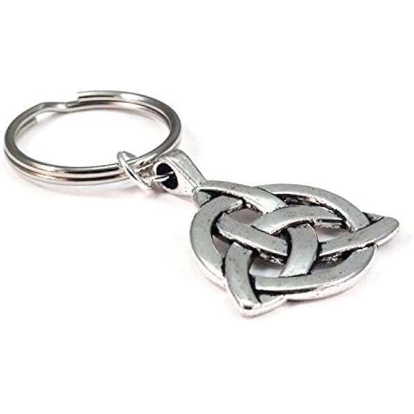 Celtic Knot Keychain – Irish Viking Witchcraft Symbol Keyring In Gold Stainless Steel - View #12