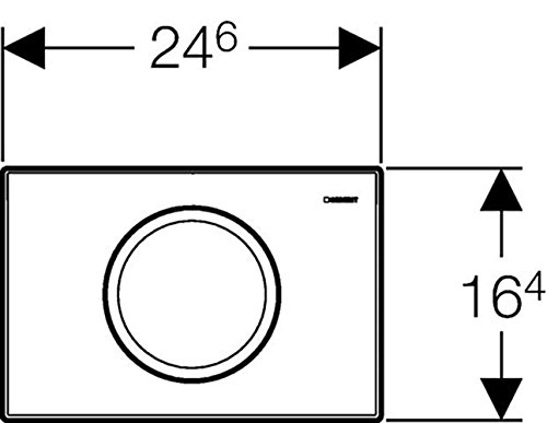 Geberit Betätigungsplatte Delta11, Kunststoff für Start-Stopp-Spülung, Betätigung von vorne, inklusive komplettem Montagezubehör, 1 Stück, GEB115120111 - 3