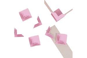 Craftelier - Zestaw 8 kantonerów/trójniki w kształcie litery T do kartonu | dostosowane do grubości 1,5 mm, 2 mm i 3 mm | w zestawie torba do przechowywania zestawu kartonowego | Różowy