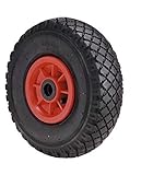 - Diámetro: 260 mm. Wolfpack 11110605 Rueda Carretilla Sacos Neumática llanta plástico 20 mm.