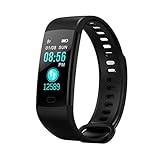 WULIFANG Sport Armbanduhr Frauen Männer LED Wasserdicht Smart Armband Puls Blutdruck Schrittzähler Wecker Für Android Ios Schwarz