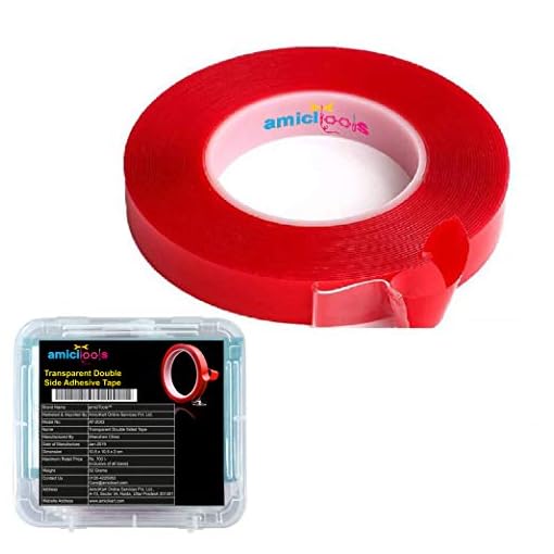 amiciTools Double Sided Transparent Adhesive Tape Heavy Duty Glue Weatherproof (20mm X 3mtr)