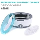 Ultraschallreiniger Reinigungsgerät, GT SONIC 450ml Ultrasonic Cleaner Reiniger Edelstahl Ultraschallbad mit Uhrenhalter und Reinigungskorb 40,000Hz 35W für Zahnersatz Brillen Schmuck Wasserdicht Uhren Rasierapparat