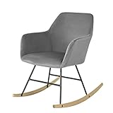 Dieser Sessel hat einen weichen Samtbezug und sorgt somit für einen hohen Sitzkomfort