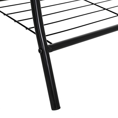 Songmics Höhe 173cm Metall Antik Kleiderständer Kleiderstange Garderobenständer mit Schuhablage Schwarz HSR01B - 7