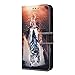 Produktbild Samsung Galaxy A20e Hülle stoßfest PU Leder Flip Wallet Phone Case Book Folio Slim Fit Magnetic Cover TPU Bumper mit Ständer Kartenhalter Slots für Samsung Galaxy A20e Cute Unicorn Cat and Tiger