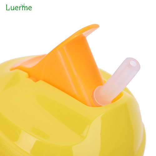 luerme 260 ml Babys Kids Kinder kein überschwappen Stroh Flasche Schnabeltasse Füttern Trinkbecher mit Griffen - 2
