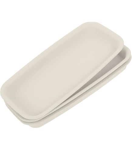 Lot De 5 Soucoupes Rectangulaires Pour Pots De Fleurs 38,1x15,2 Cm - Plastique épais Transparent, Rebord Fenêtre