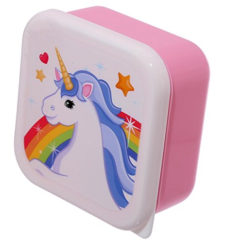 Einhorn Vesperdosen 3er Set aus Kunststoff / Rainbows & Unicorns Lunchboxen in 3 verschiedenen Größen - 2