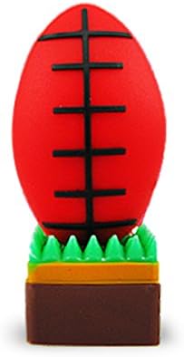 818-Tech no9900010038 Hi-Speed 3.0 USB flash drive 8GB football rugby America 3D red