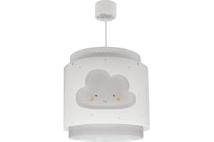 Dalber Lampe Suspension Enfant Baby Dreams Nuage Gris, lustre chambre enfant, 76012E, E27