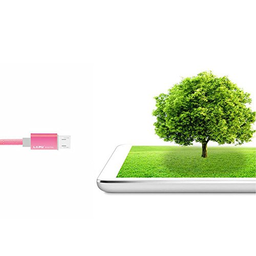 Cuitan 1m Nylon Geflochtene USB Ladekabel für Apple iPhone 6 / 6s/ 6 Plus / 6s plus / 5S / 5C / 5, iPad Air 1 2, iPod Touch, iPod Nano 7, Aluminium Schnittstelle Nylonmantel Datenkabel Charging Cable Lightning Kabel USB Aufladekabel für IOS 7/8 System – Rose Gold - 3