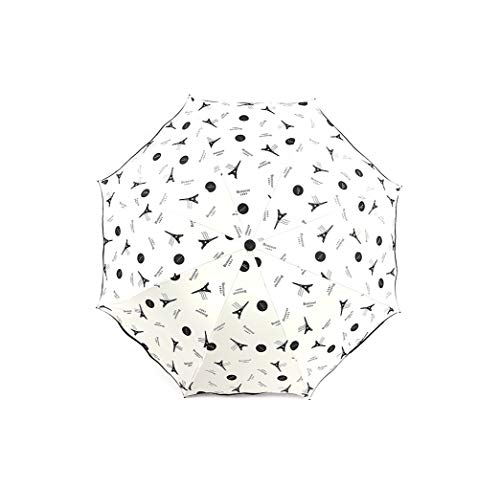 Preisvergleich Produktbild YJJY Regenschirm Winddichte Taschenschirme -Umbrella Sunscreen Clear Rain Dual-Use-Regenschirm,White