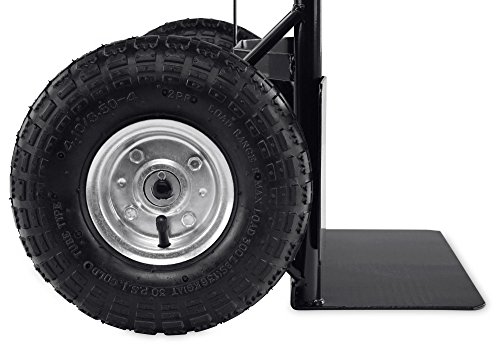 Stagecaptain Carryboy Sackkarre (Transportkarre, Stapelkarre, Stabiler Metallrahmen, Luftreifen mit ca. 27 cm Durchmesser, Robuste Sicherheits-Haltegriffe, Belastbar bis 200 kg) schwarz - 5