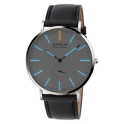 Epoch 6025G 50m Wasserdicht Tritium blau Luminous Ultrathin Case Schutzhlle Business Herren Quarzuhr Armbanduhr Epoch 6025G 50m Wasserdicht Tritium blau Luminous Ultrathin Case Schutzhlle Business Herren Quarzuhr Armbanduhr
