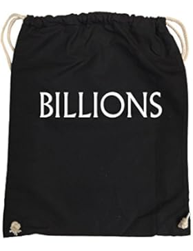 Comedy Bags - BILLIONS - LOGO - hipster Turnbeutel, bedruckter Gymbag aus 100 % Baumwolle, praktischer Sport-Jute-Beutel...