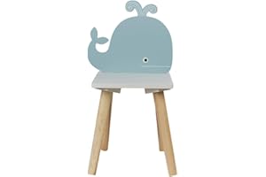 URBNLIVING Children’s Wooden Chair, Animal Character Design, Small Stool and Kids Work Seat, Easy to Assemble – Wipe Clean – Ideal for Toddlers, Nursery, Bedroom, or Playroom, Set of 1